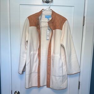 Draper James Cream and Tan Utility Jacket with Western Accents